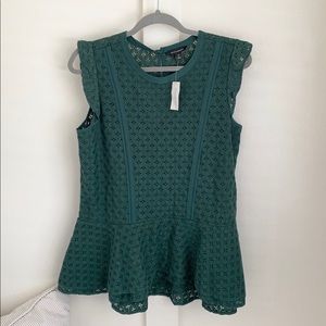 NWT Banana Republic Lace Peplum Top size Medium